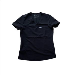 FIGS Catarina scrub top (size x-small) Black